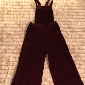 Wide leg overalls